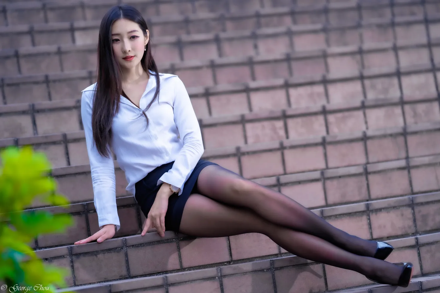 [Mzsock] NO.131 Wu Xiaokui OL black silk high heels beautiful legs street photography#[39P]-32