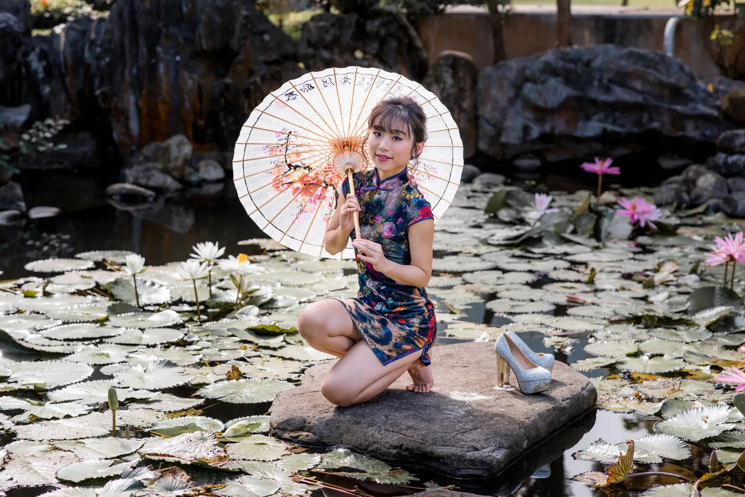 [Mzsock] NO.194 Yu Chen short cheongsam high heels beautiful legs street photography#[105P]-102